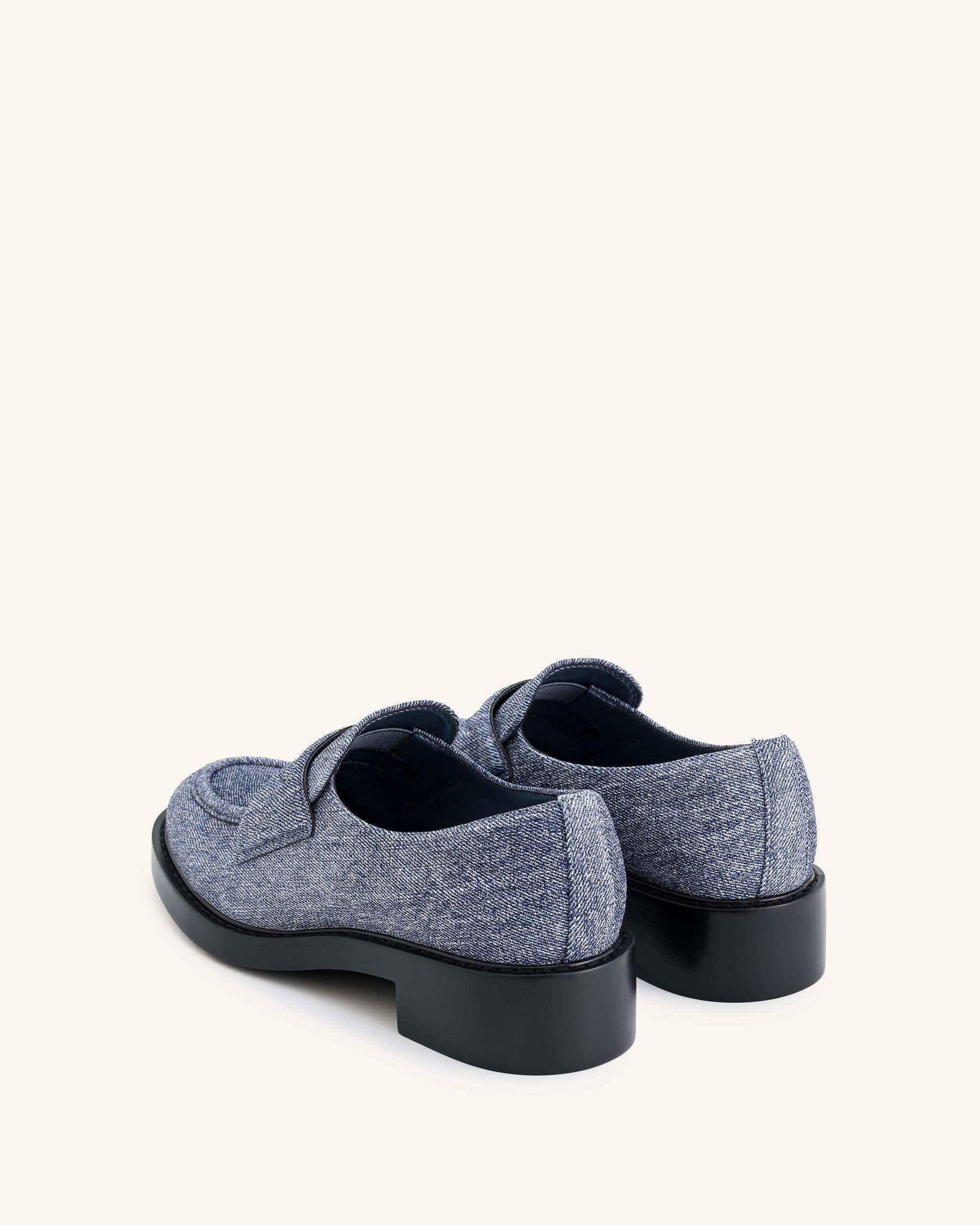 Micah Denim Embossed Chunky Loafer - Blue