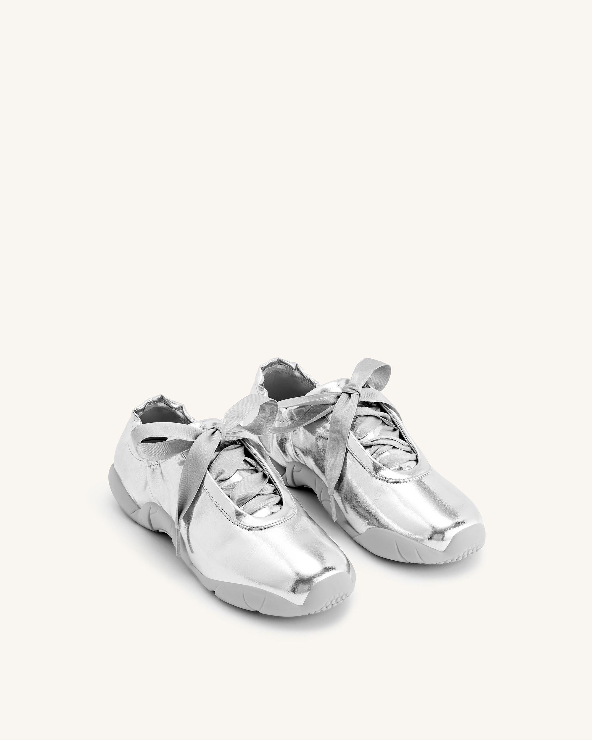 Flavia Ballerina Sneakers - Silver