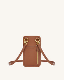 Aylin Canvas Phone Bag - Brown