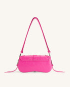 Joy Crushed Shoulder Bag - Bright Pink