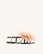 Fluffy Flats Sandals-Brown