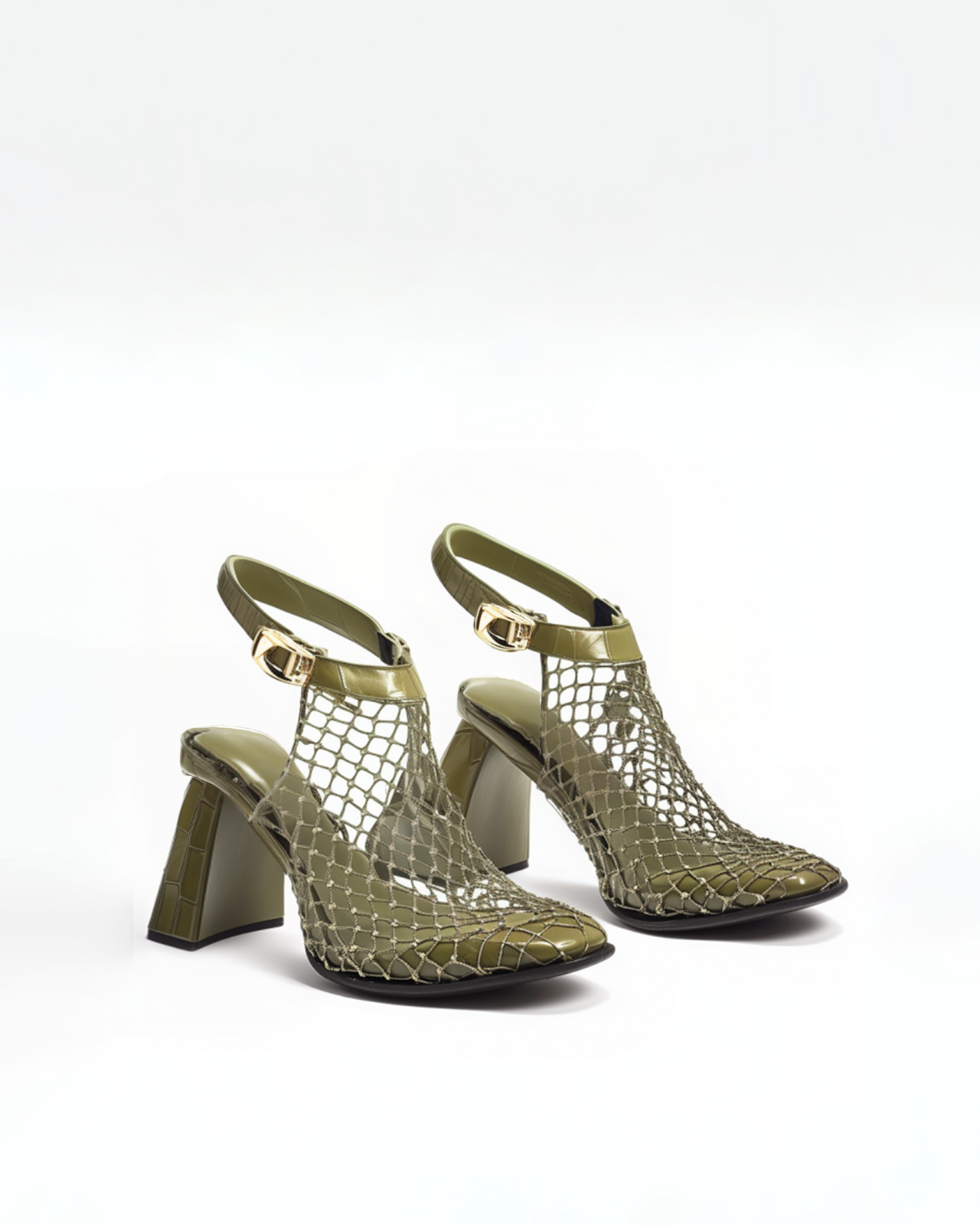 Genesis Heeled Sandals - Olive Green