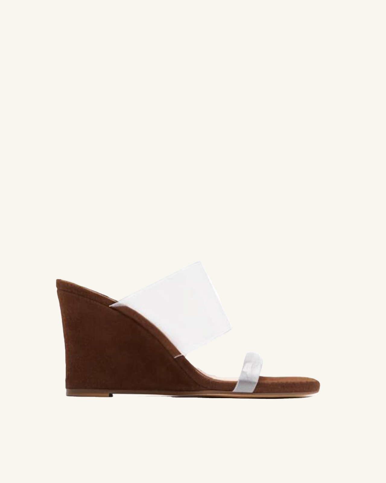 Addison Suede Strap Wedge Sandals - Brown