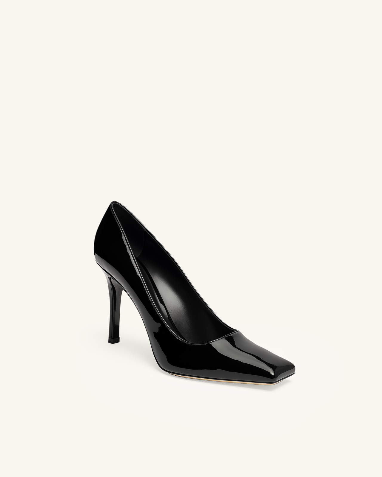 Chloe Patent Vegan Leather Pumps - Black