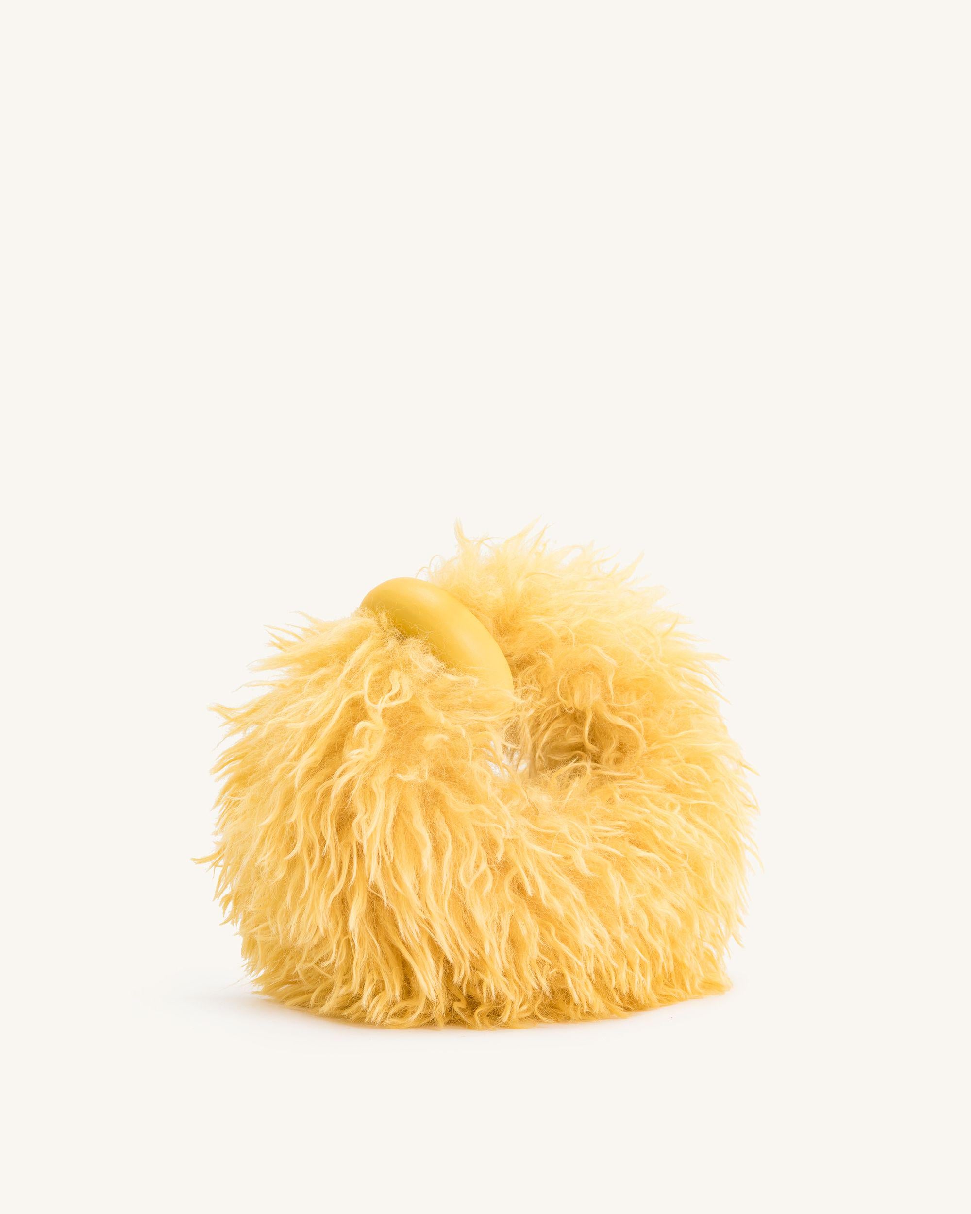 Yellow clearance fluffy bag