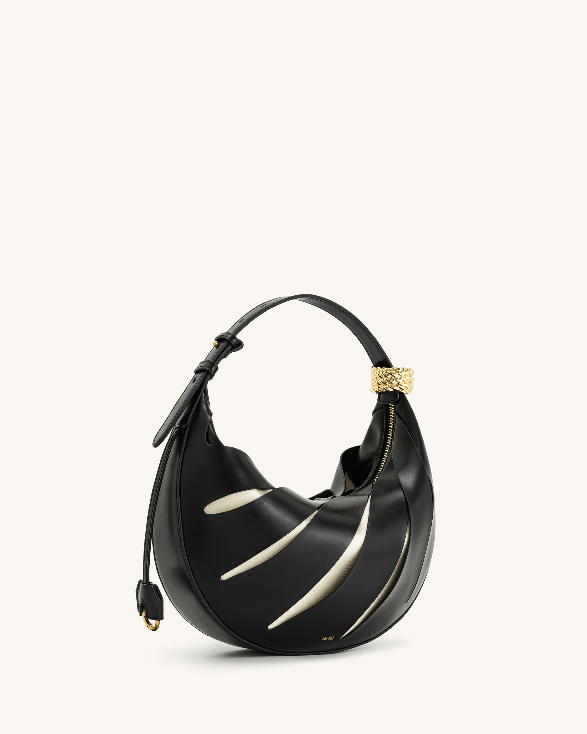 Jana Hollow Out Shoulder Bag - Black