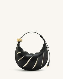 Jana Hollow Out Shoulder Bag - Black