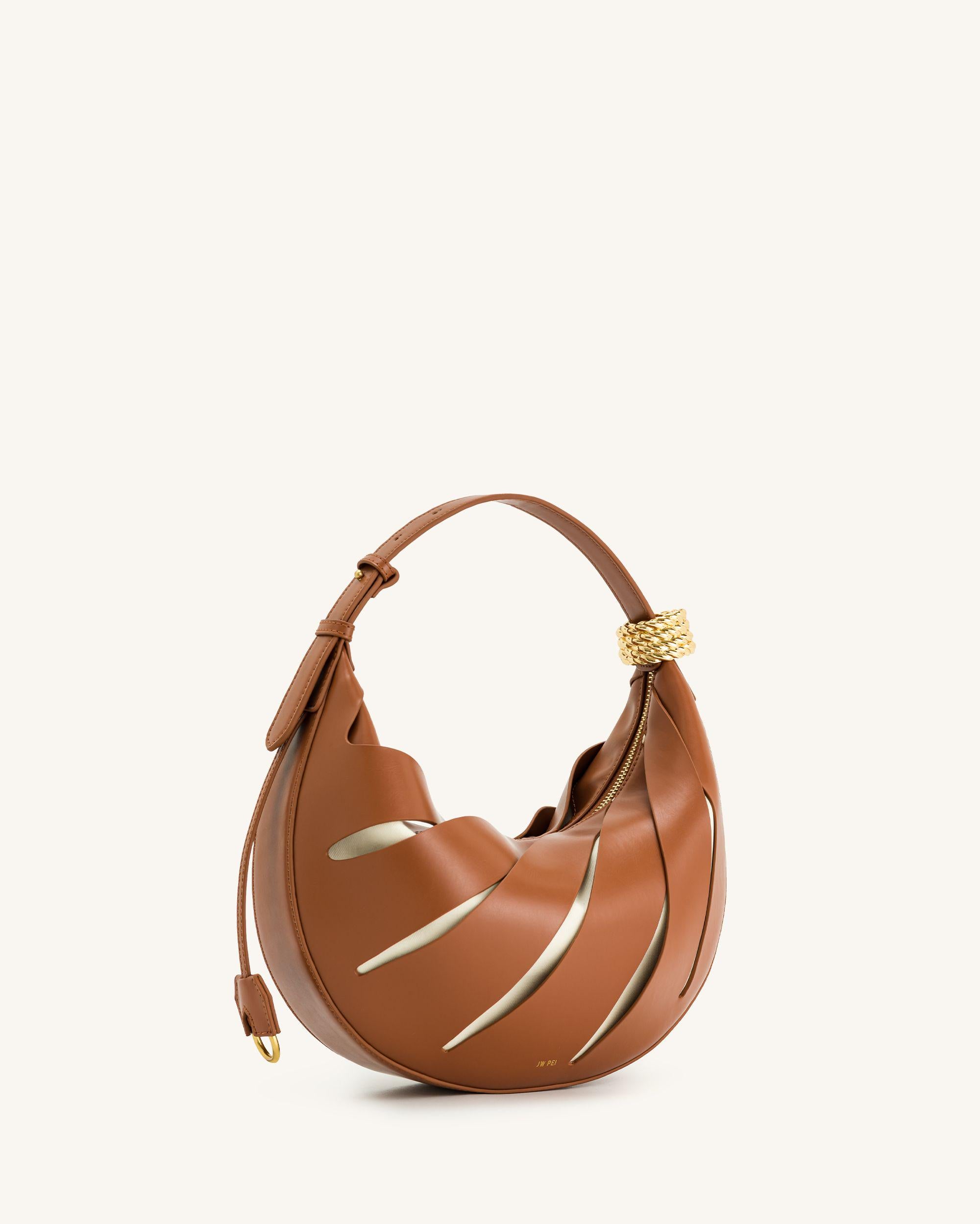 Jana Hollow Out Shoulder Bag - Brown