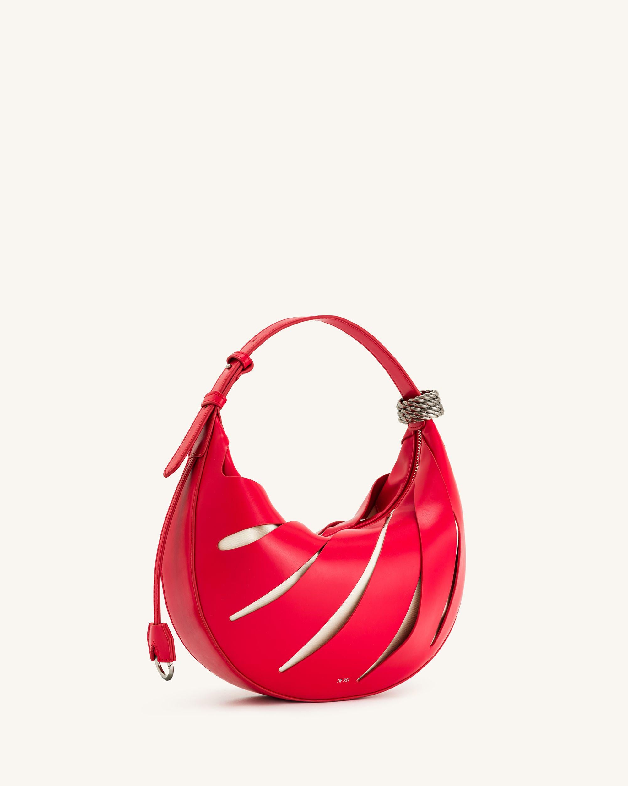 Jana Hollow Out Shoulder Bag - Red