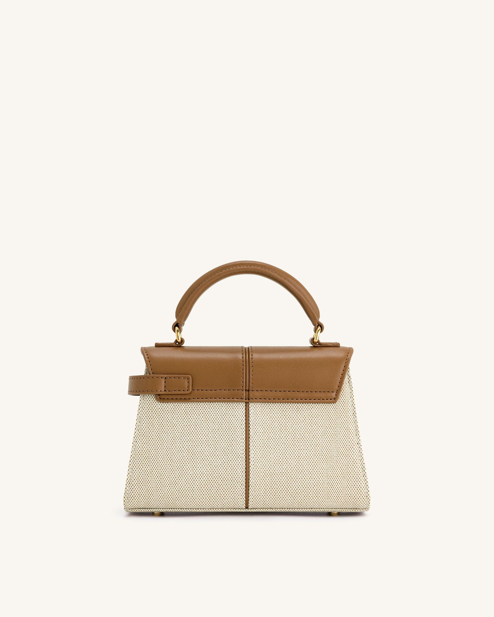 Elise Top Handle Bag - Brown Canvas - Jw Pei