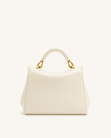 Lucia Classic Top Handbag - White