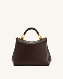 Lucia Classic Top Handbag - Dark Brown