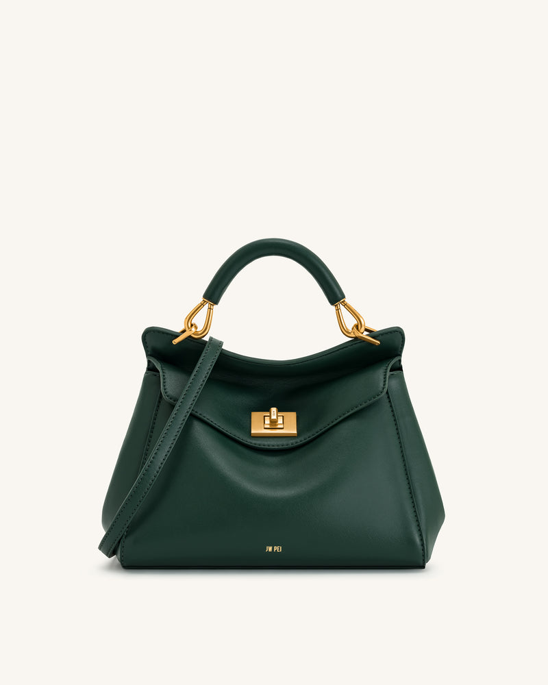 Lucia Classic Top Handbag - Dark Green