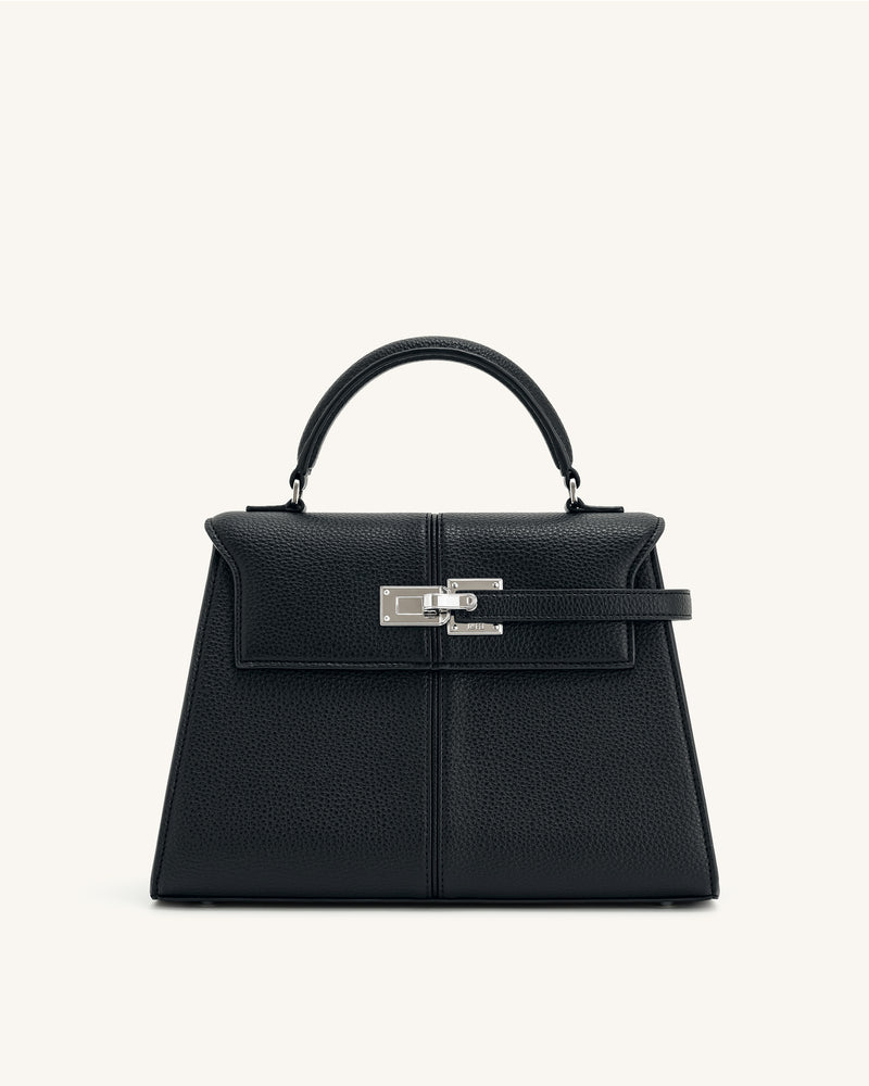 Elise Large Top Handle Bag - Black