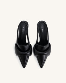 Carla Soft Padded Kitten Heel Pumps - Black