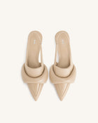 Carla Soft Padded Kitten Heel Pumps - Apricot