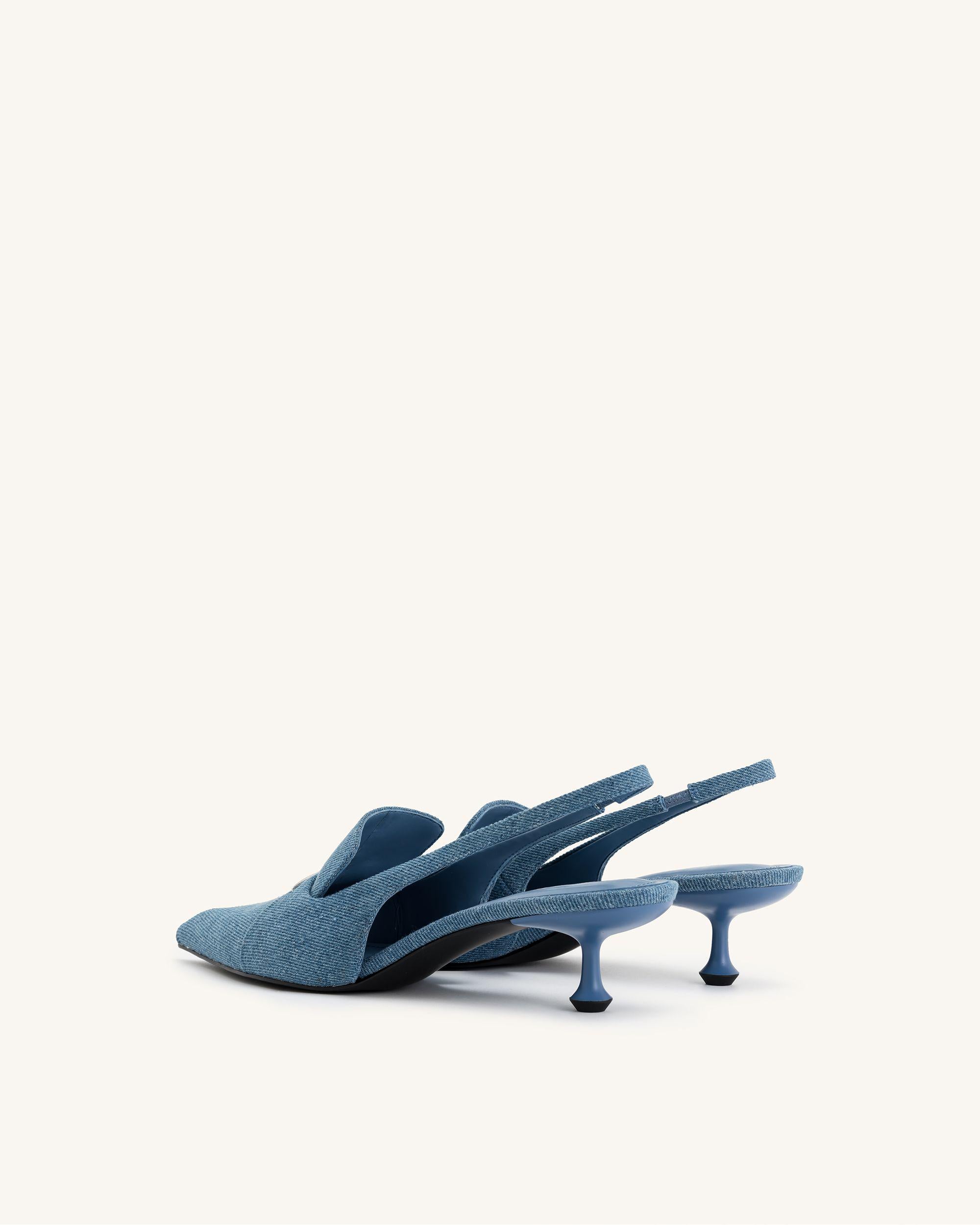 Blue suede kitten deals heel shoes