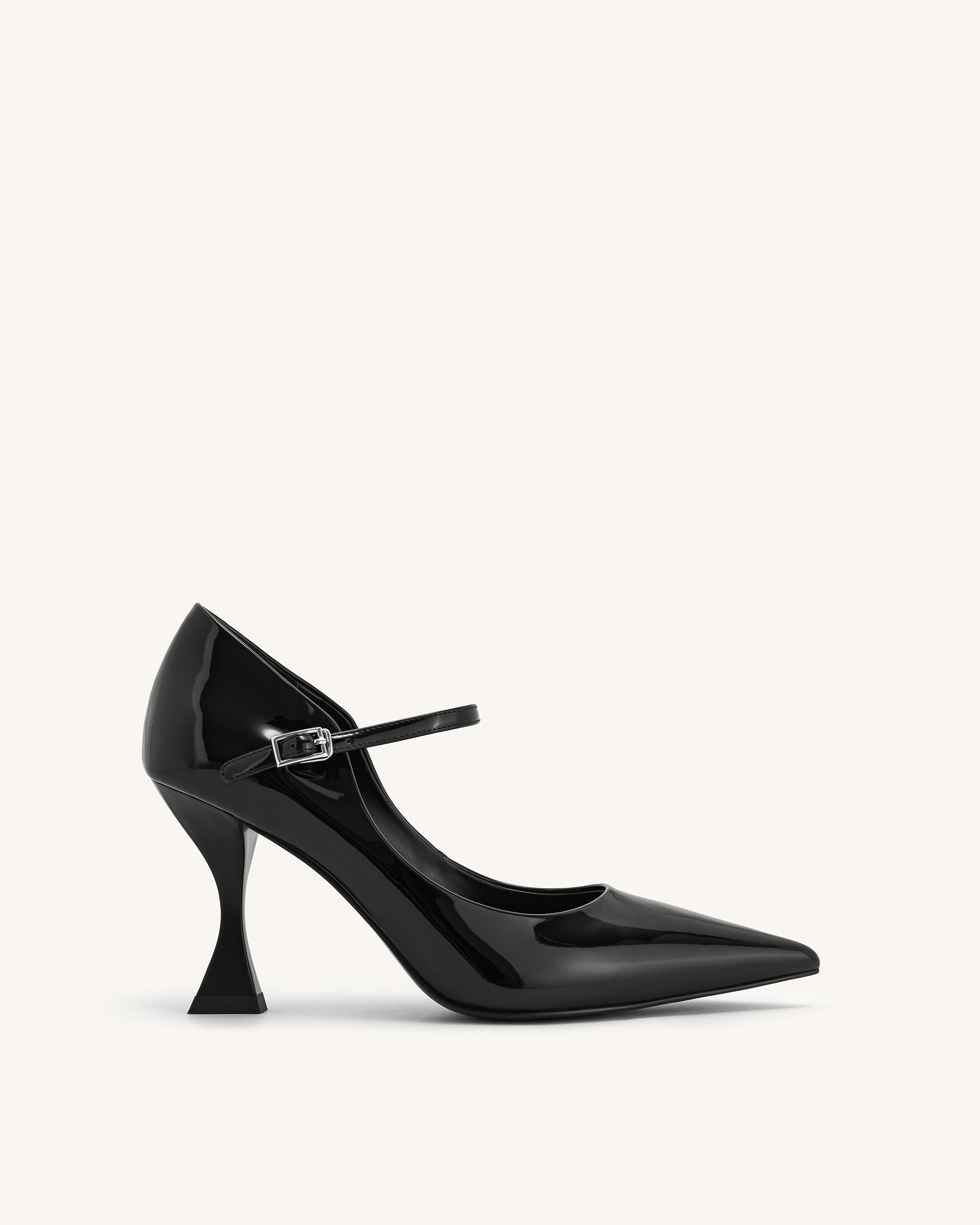 Thalina Patent Leather Pumps - Black