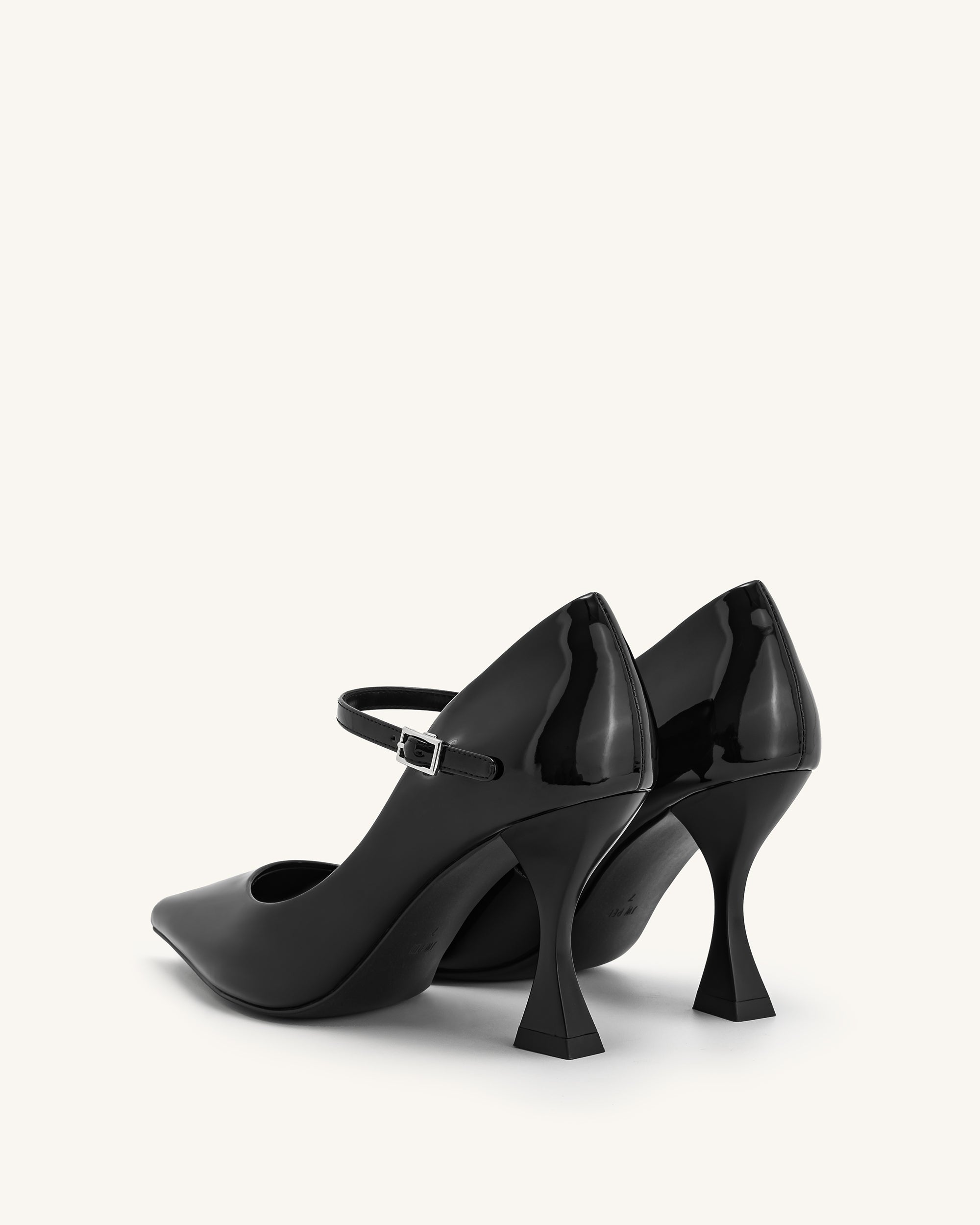 Thalina Patent Leather Pumps - Black