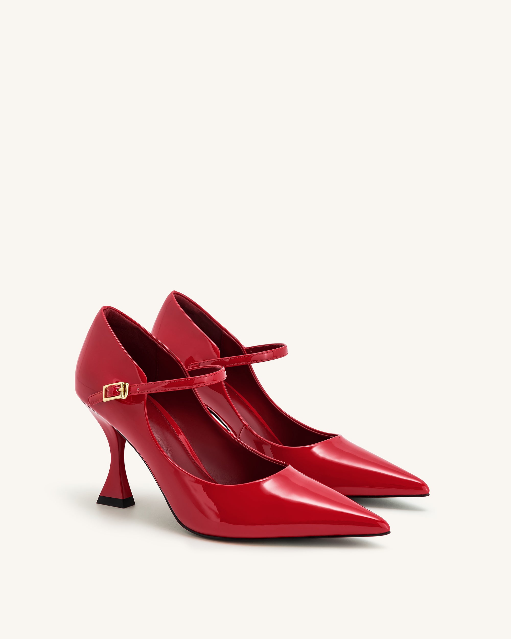 Red patent pointed heels on sale