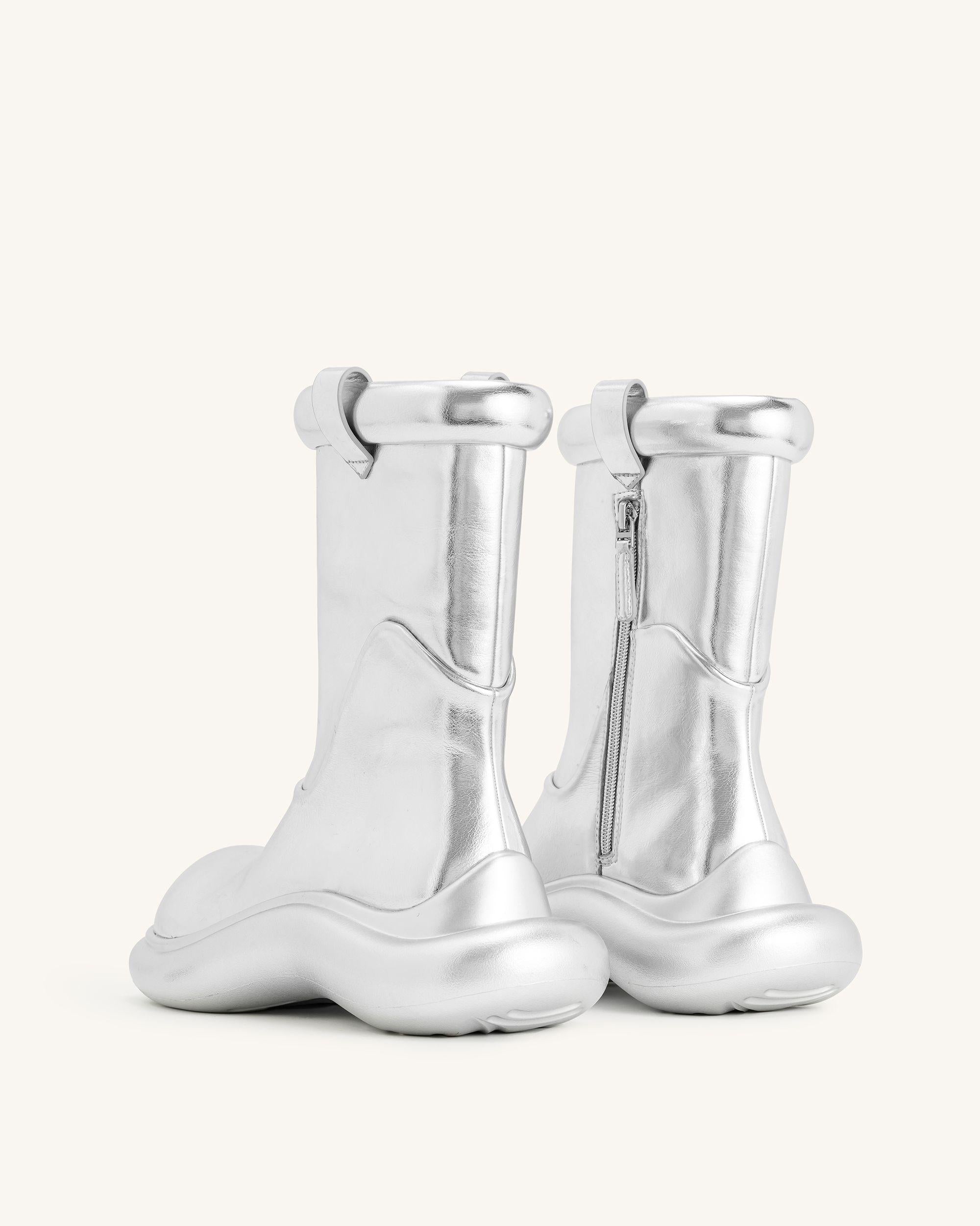 Zoie Metallic Rain Boot - Silver - JW PEI