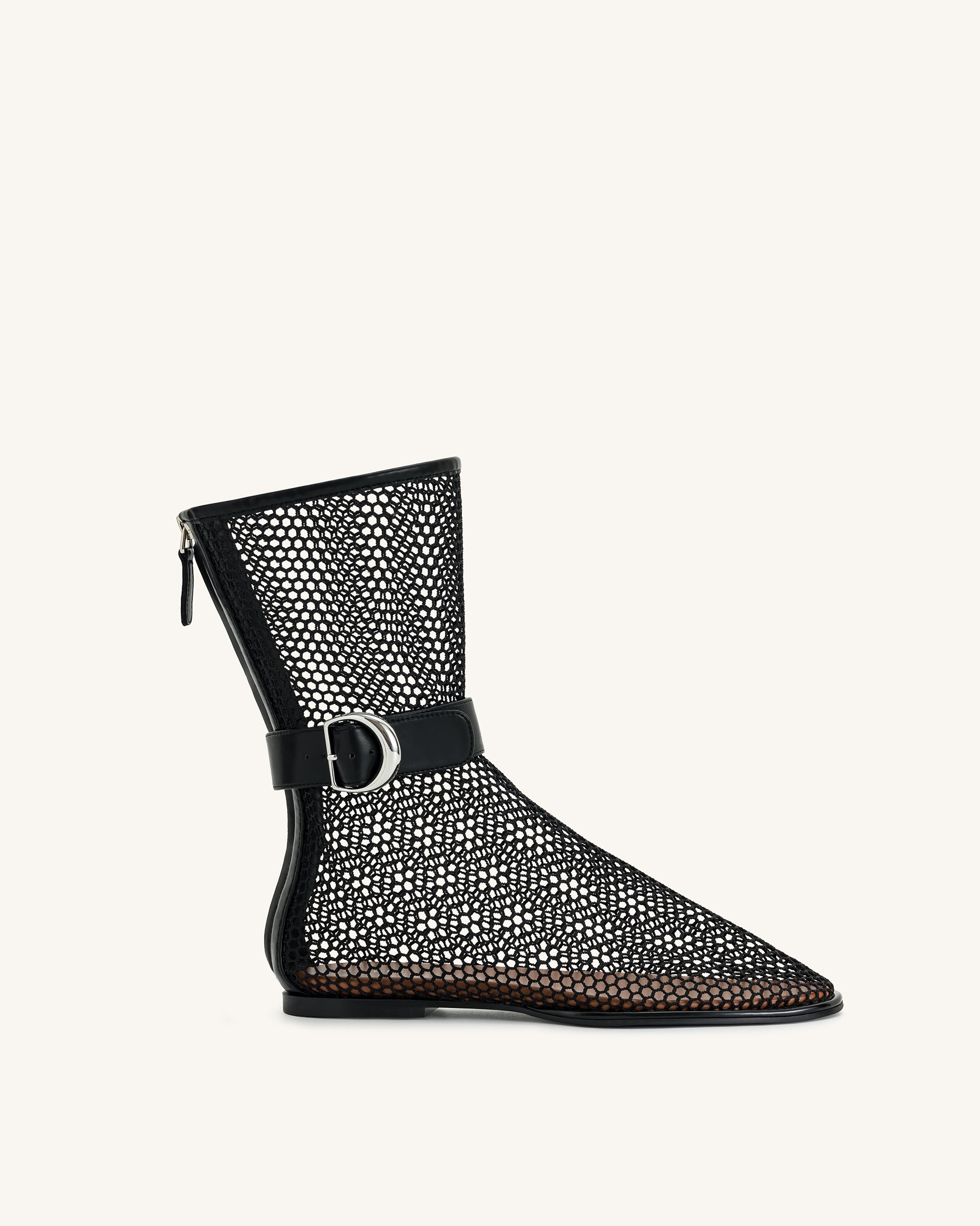 Sophia Mesh Boots - Black