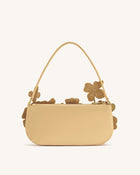 Leona Bead Embellished Shoulder Bag - Almond