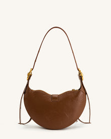 Tessa Crushed Shoulder Bag - Brown