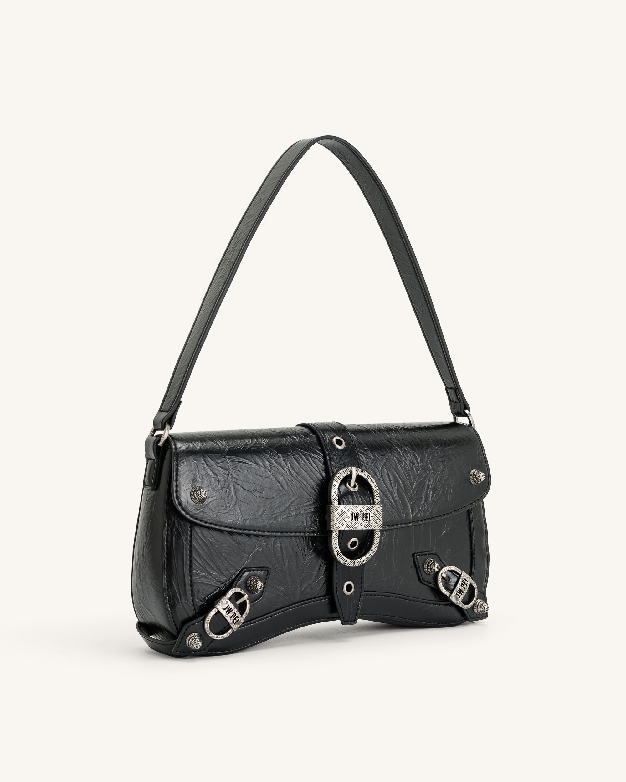 JW PEI Women's Lily Shoulder Bag (Black): Handbags