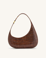 Harlee Shoulder Bag - Brown Croc