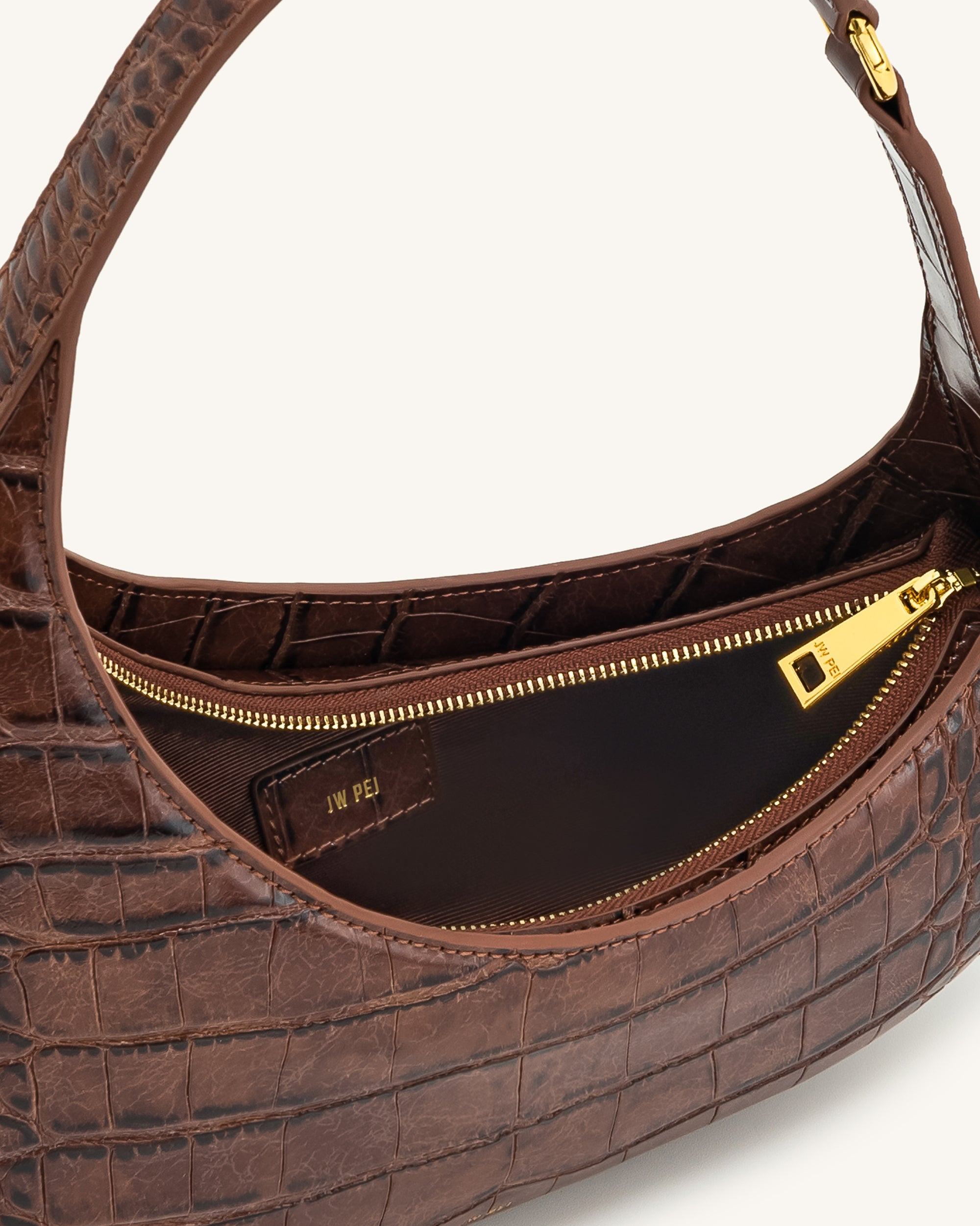 Harlee Shoulder Bag - Brown Croc