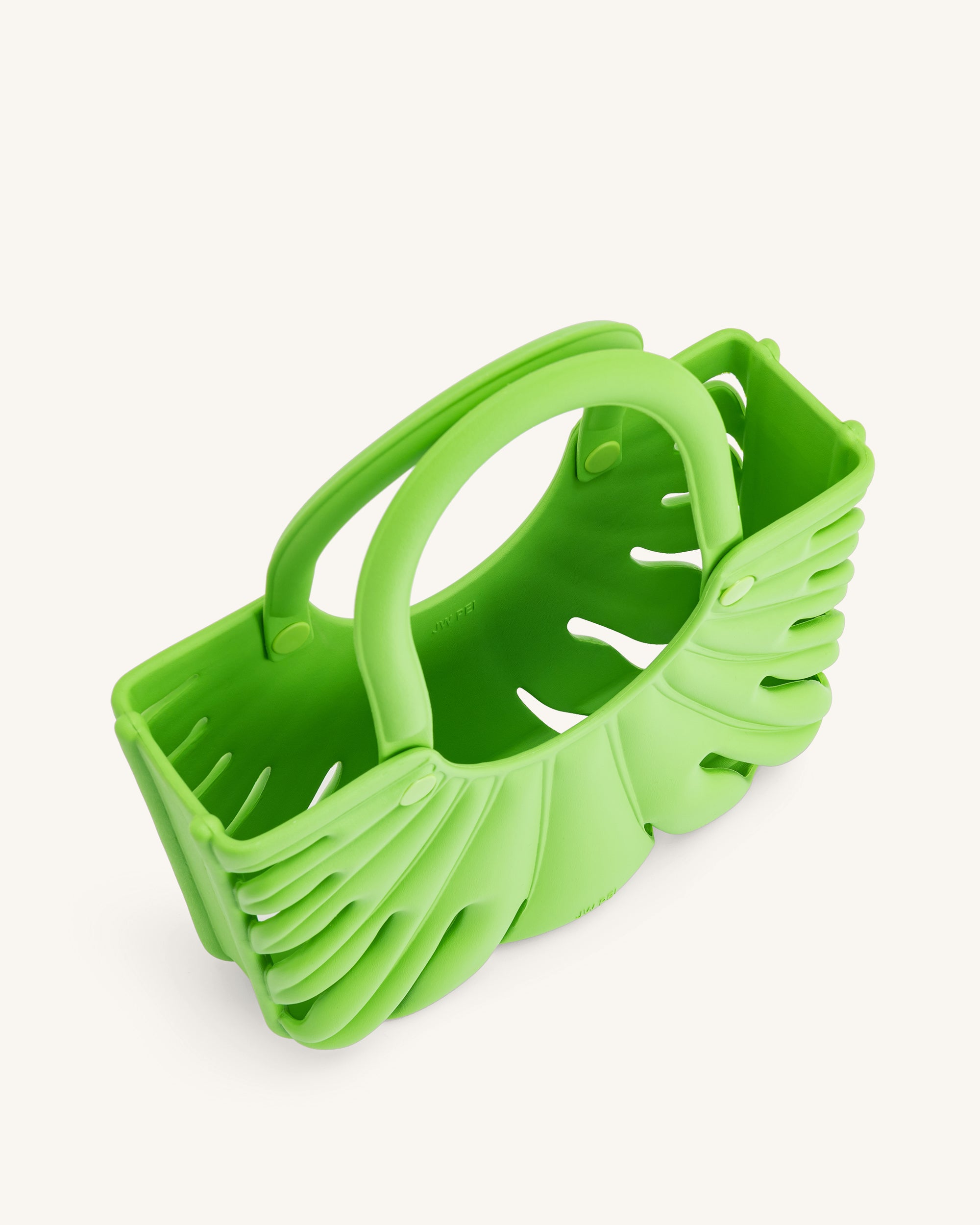 Faye Leaf Beach Bag - Neon Green