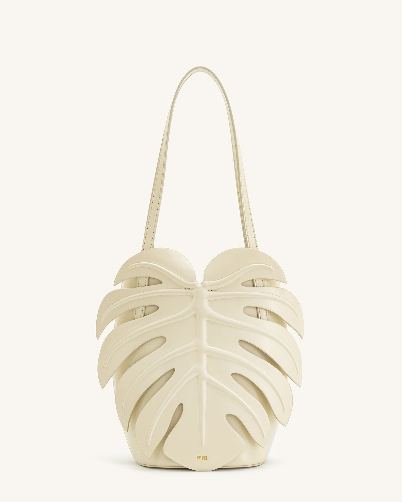 Cecelia Leaf Shape Shoulder Bag - White