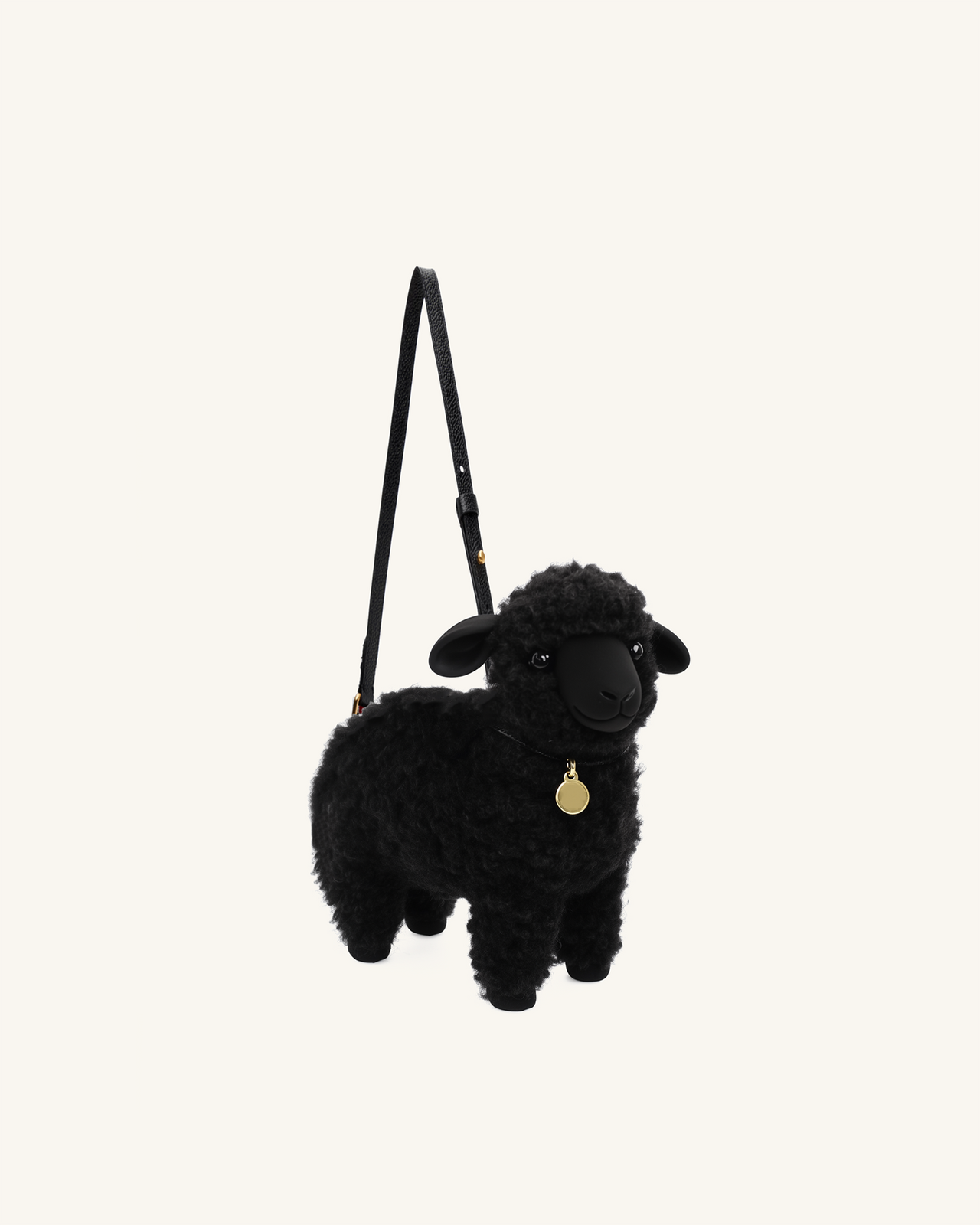 Natalie Sheep Shoulder Bag - Black