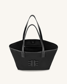 Cathy Nylon Tote Bag - Black