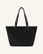 Cathy Nylon Tote Bag - Black