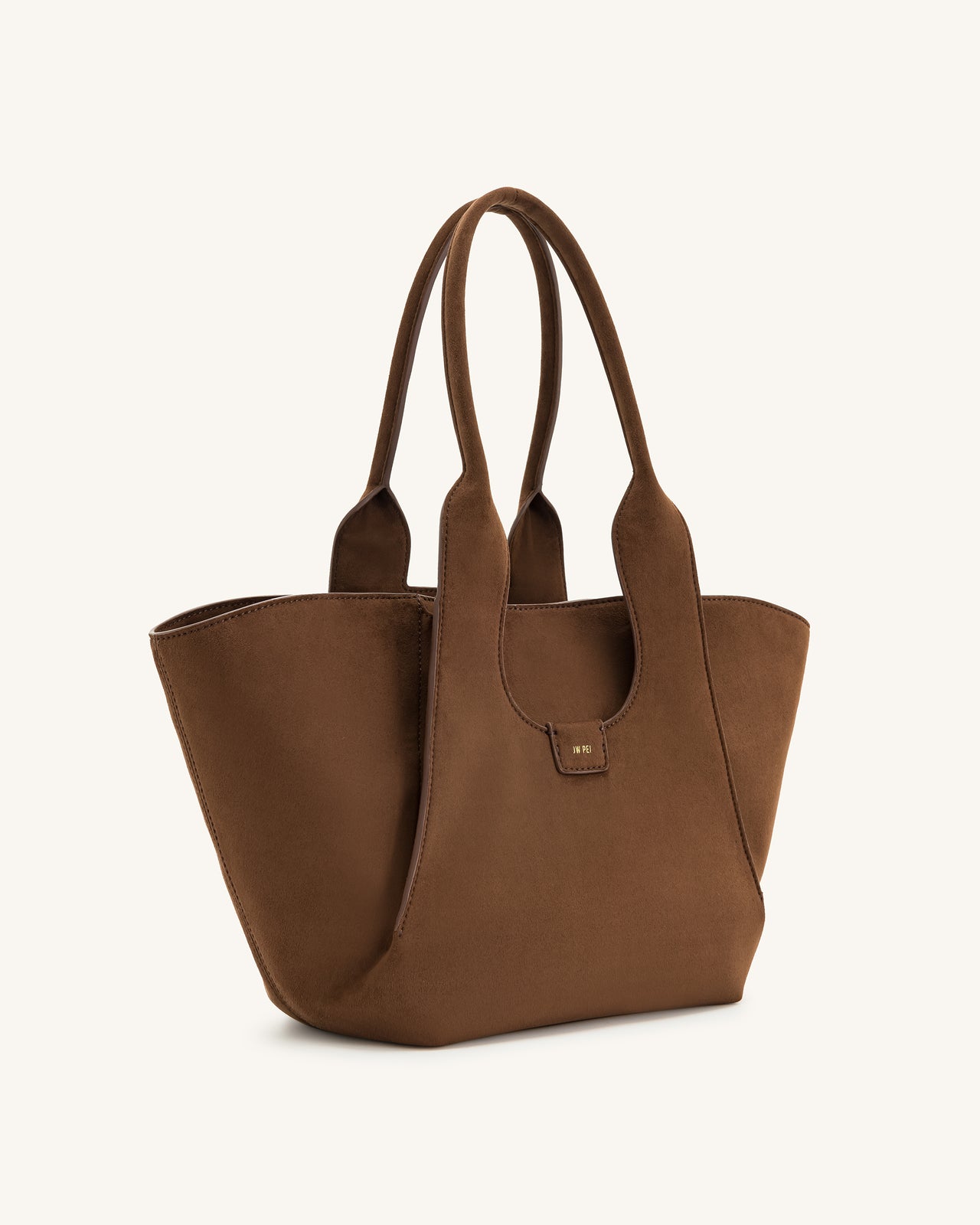 Cara Faux Suede Tote Bag - Mocha Brow