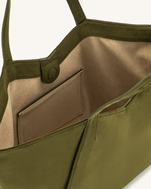 Kiana Large Capacity Tote Bag - Dark Olive