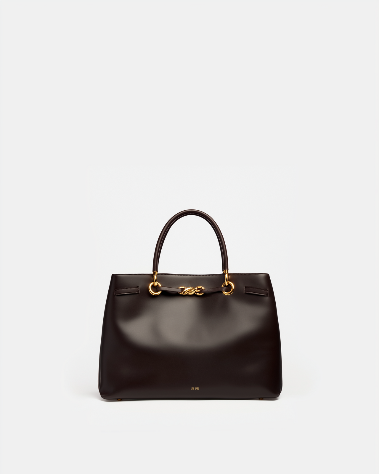 Layla Classic Chain Handle Bag<br>Dark Brown