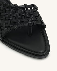 Jocelyn Weave Strap Flip-flops - Black