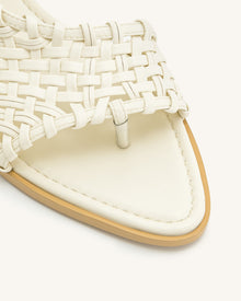 Jocelyn Weave Strap Flip-flops - Beige