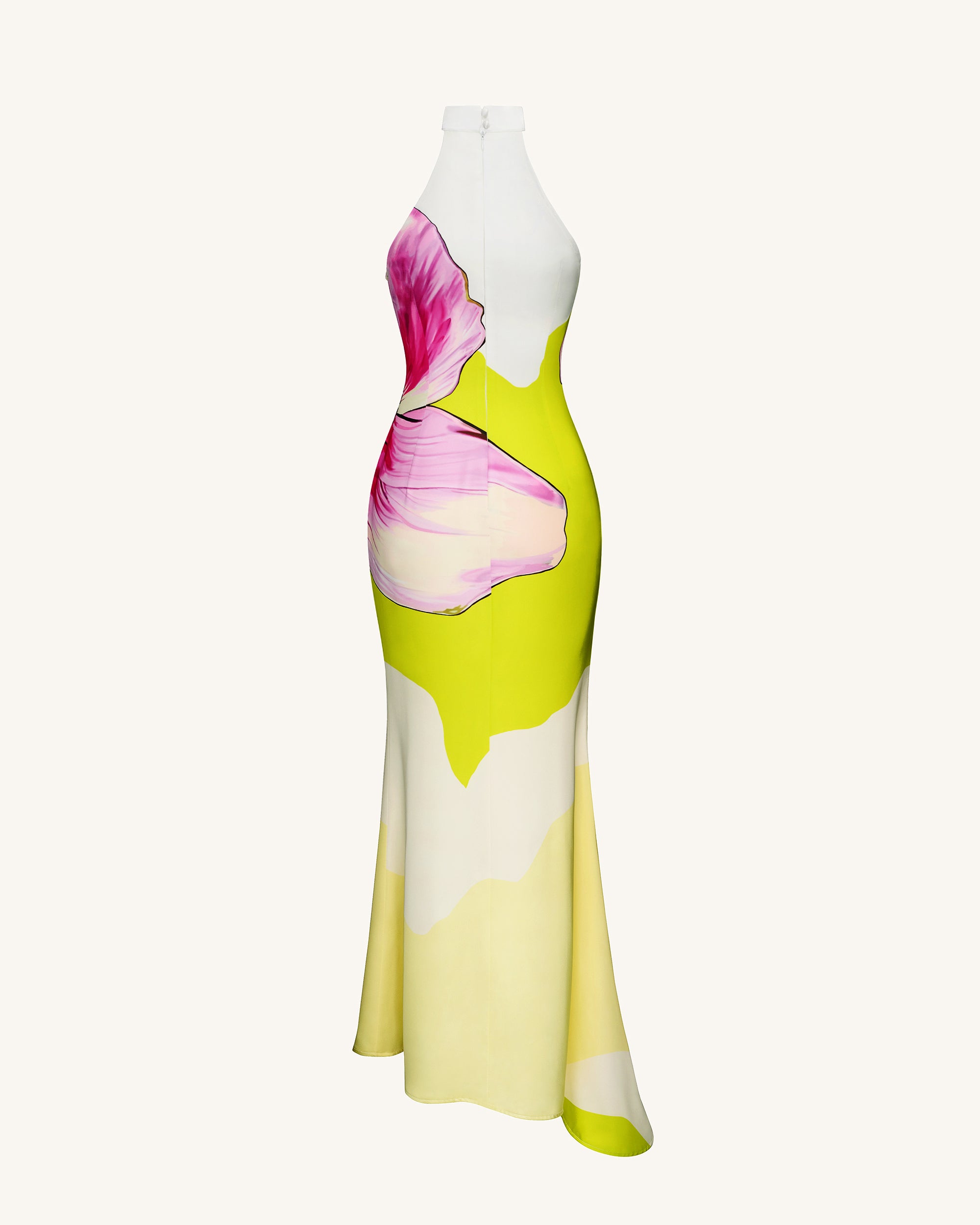 Olivia Floral Halter Gown - Multicolor