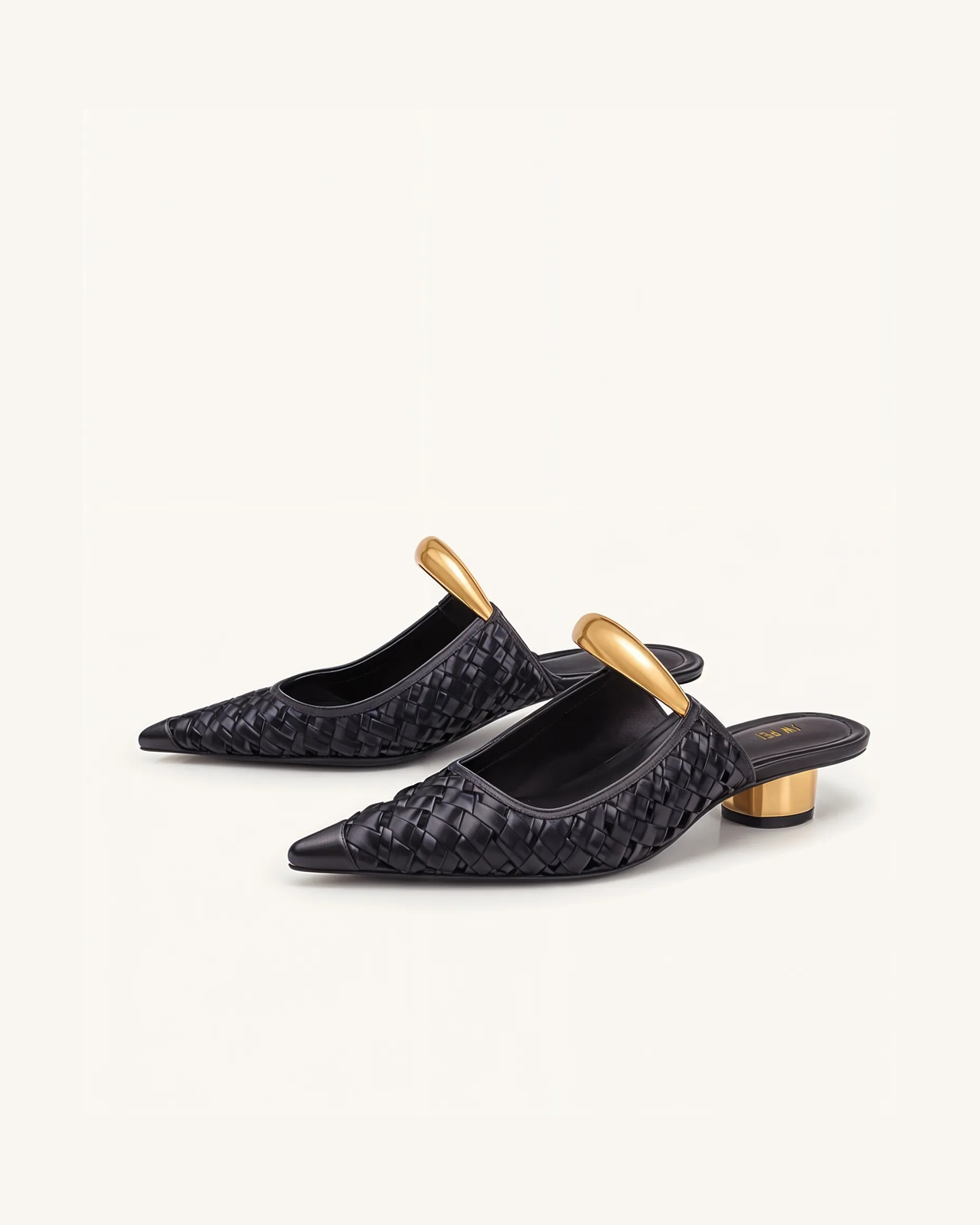 Helena Woven Slippers - Black