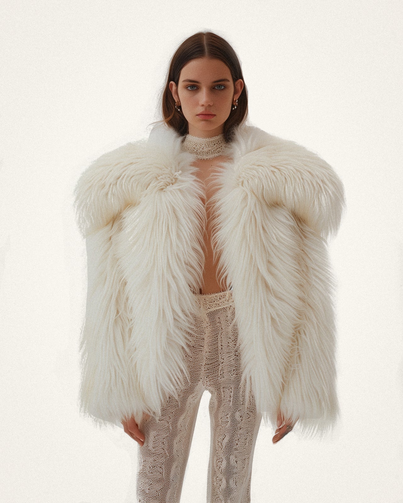 Aria Faux Fur Coat - White