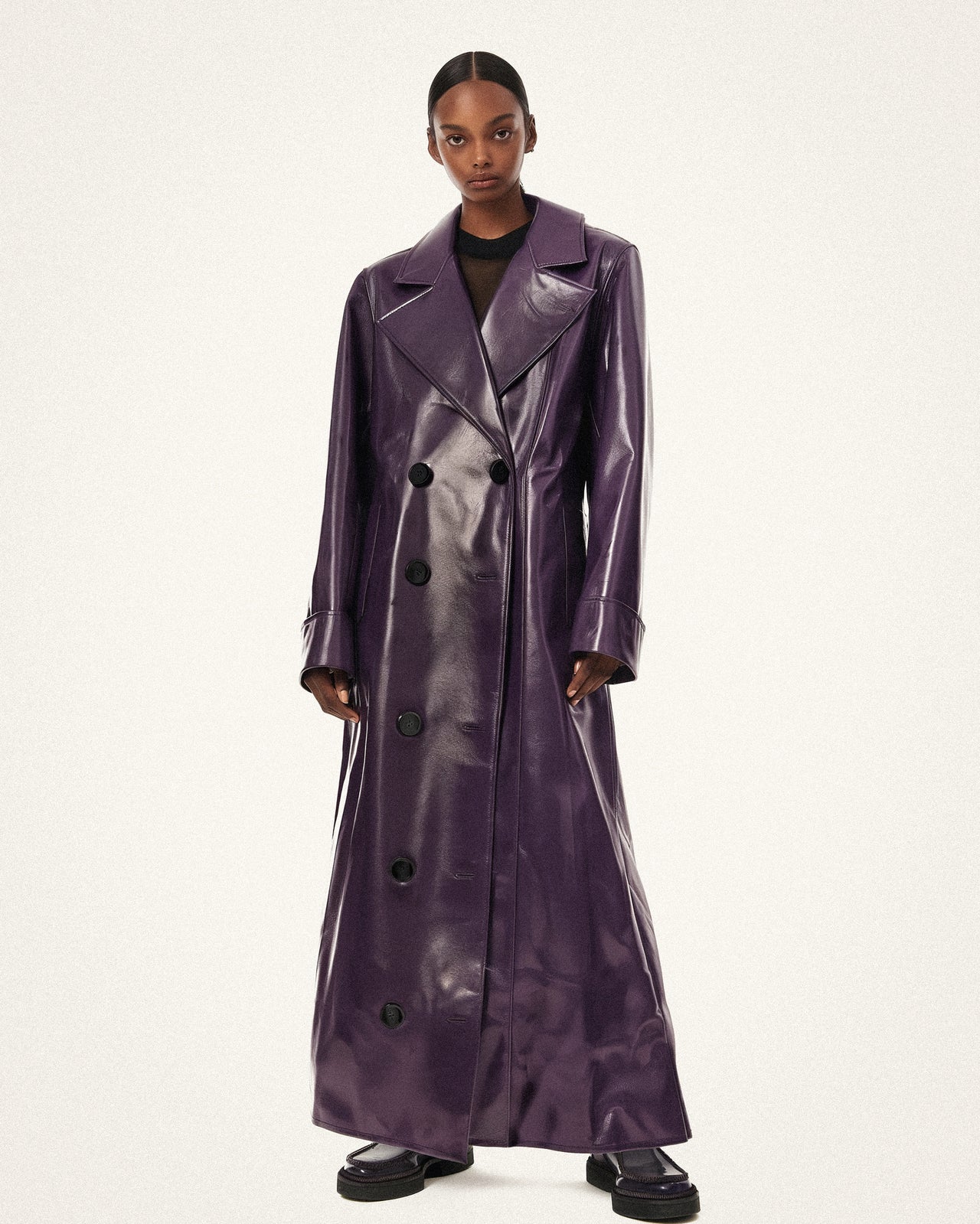 Harper Maxi Coat - Purple