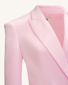 Lily Satin Double-Breasted Blazer Suit  - Pink