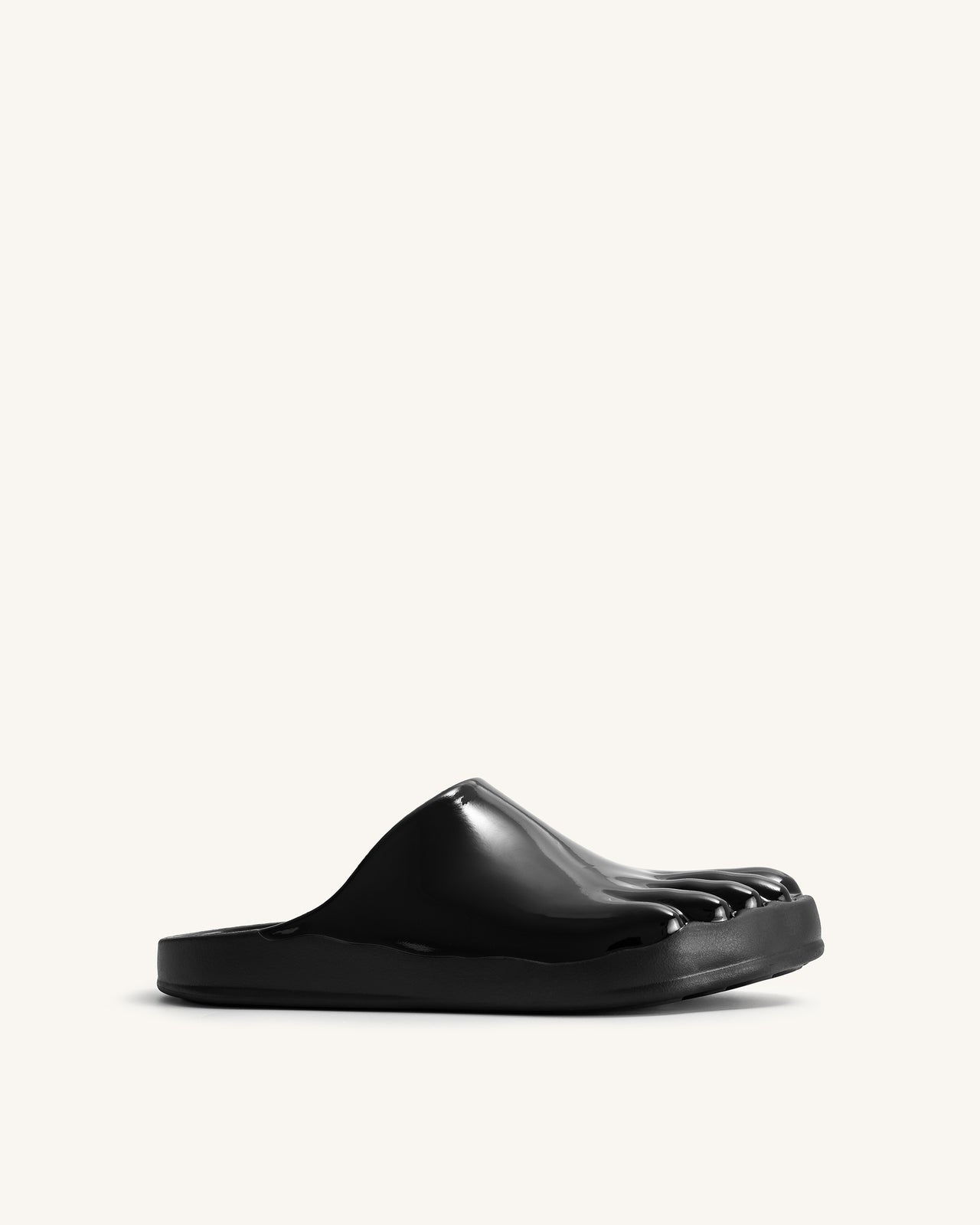 Hayley Toe Model Flat Mules - Black