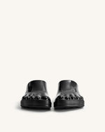 Hayley Toe Model Flat Mules - Black