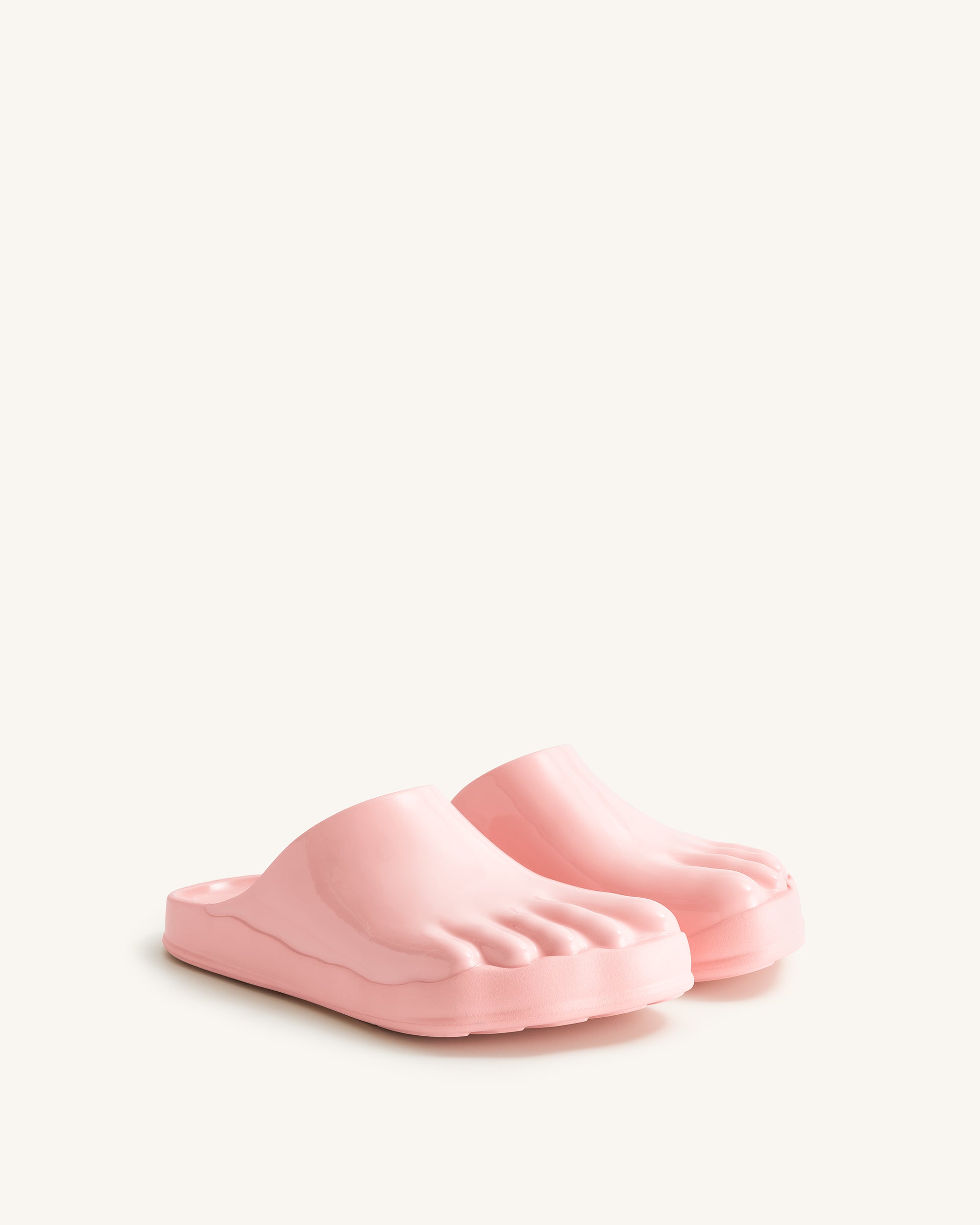 Hayley Toe Model Flat Mules - Pink Beige