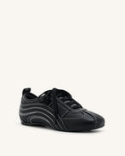 Ferne Streamlined Lustrous Sneakers  - Black